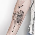 Lion / Jungle / Savannah Tattoo Dotwork 