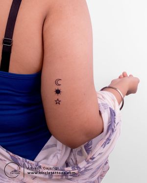 Matching Tattoos by Anvesh Gajengi at Circle Tattoo.