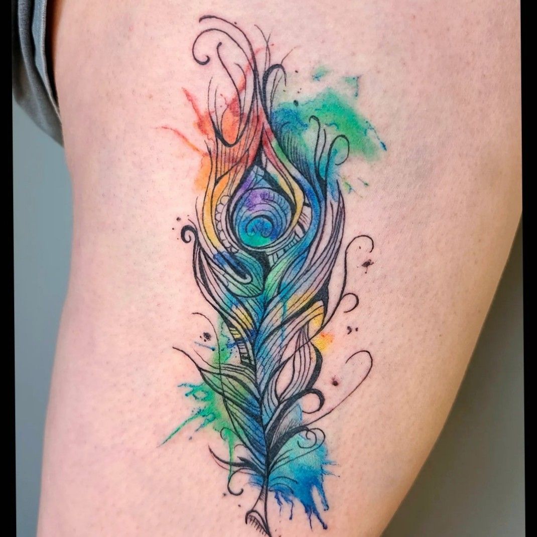 Feather tattoo by Ugly Ink  Post 18070