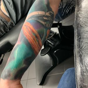 Wip space sleeve in the making 