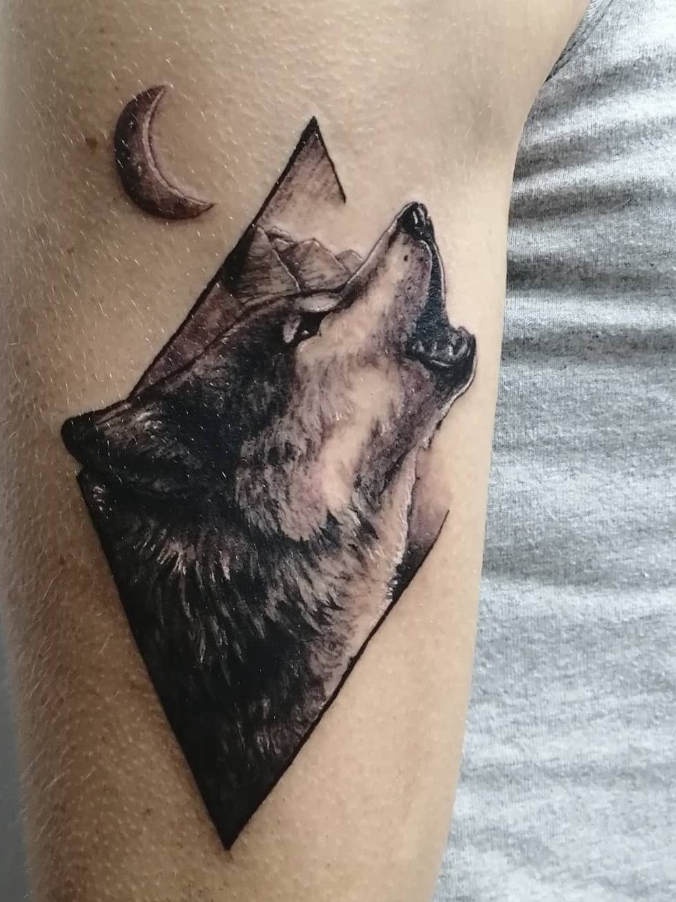 Howling Wolf Tattoo by Demon61 on deviantART  Wolf tattoos Tribal wolf  tattoo Howling wolf tattoo