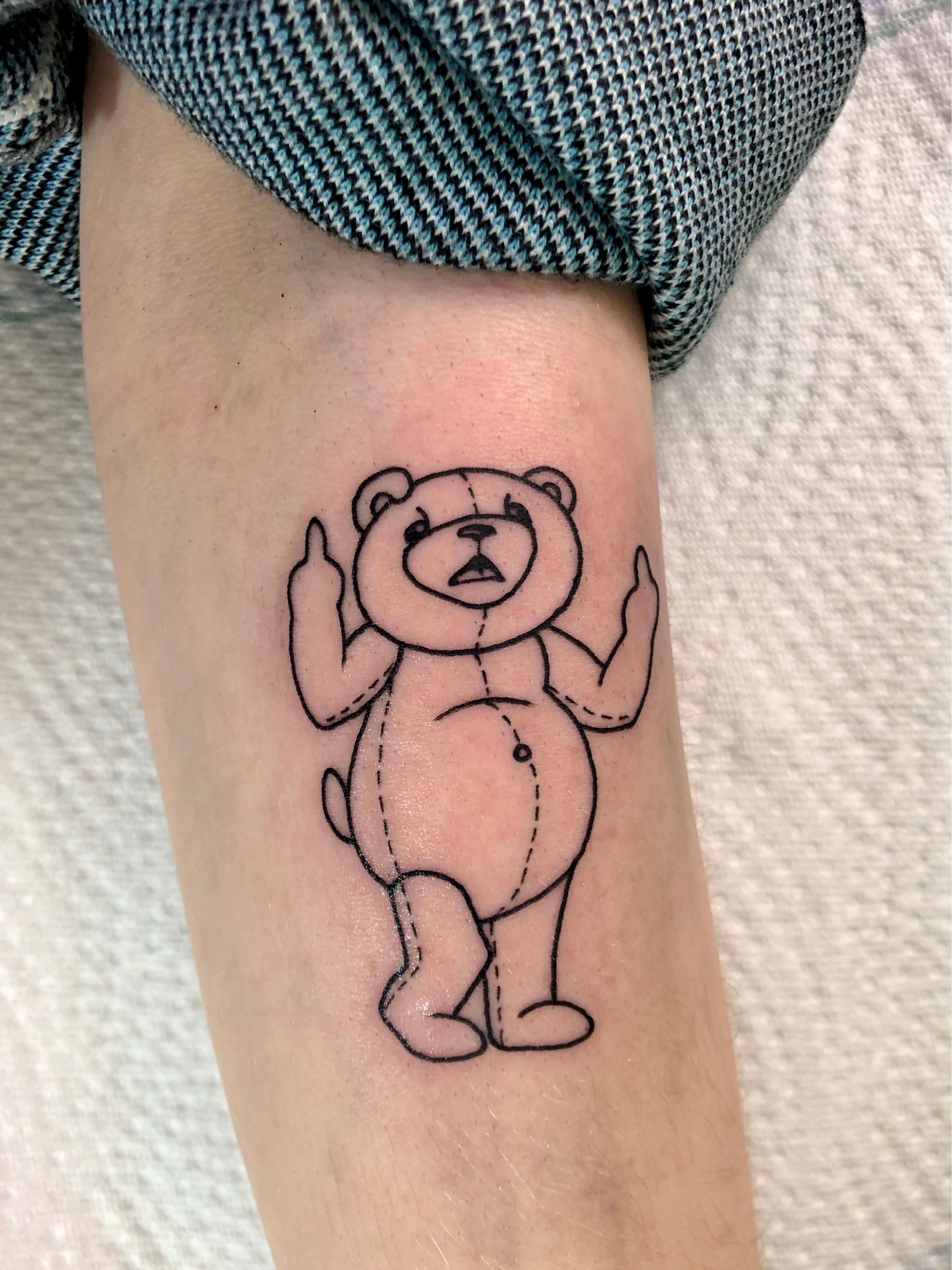 Tattoo uploaded by Guen Douglas • Custom I don't care bear 🐻💕 • Tattoodo