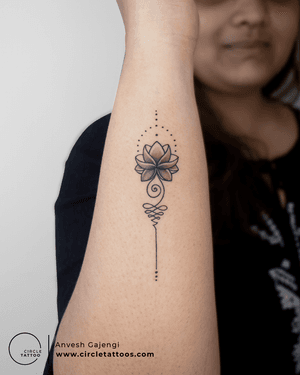 Unalome Tattoos by Anvesh Gajengi at Circle Tattoo.