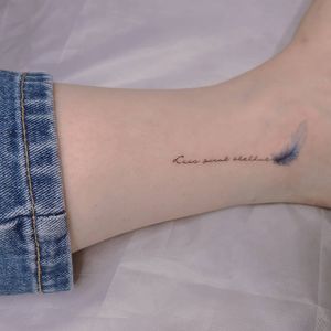 South Korea, Seoul@tattoo @tattoodo #lettering #Feather #tattoo