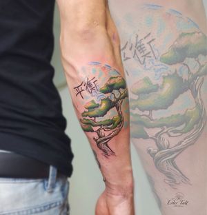 #bonsai #colouredtattoo #treviso #italy #ispiration #karatekid #tattoo #stilizzato