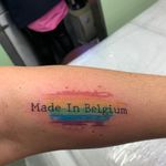 Made in Belgium #pridetattoo #prideflag #rainbow #lettering #claudia #dermadonna #amsterdam 
