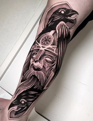 Tattoo uploaded by Michał Gawlik • Odin #odin #norsemythology #NorseTattoos  #NordicTattoo #nordicgod #thor #mythologytattoo • Tattoodo