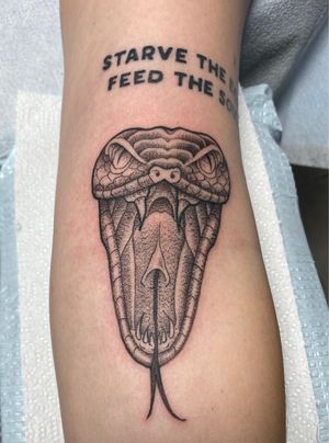 Snake Head Ditch tattoo I did on a Tattoodo customer 