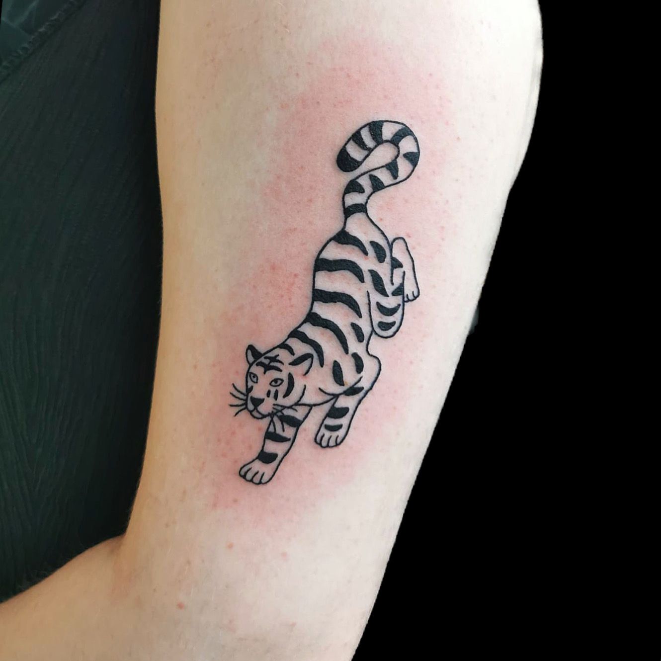 M Running Tiger by sidneyeileen on DeviantArt  Minimalist tattoo Big cat  tattoo Minimalist animal