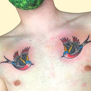 Swallows tattoo by Andre 