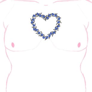 Forget-me-not heart chest