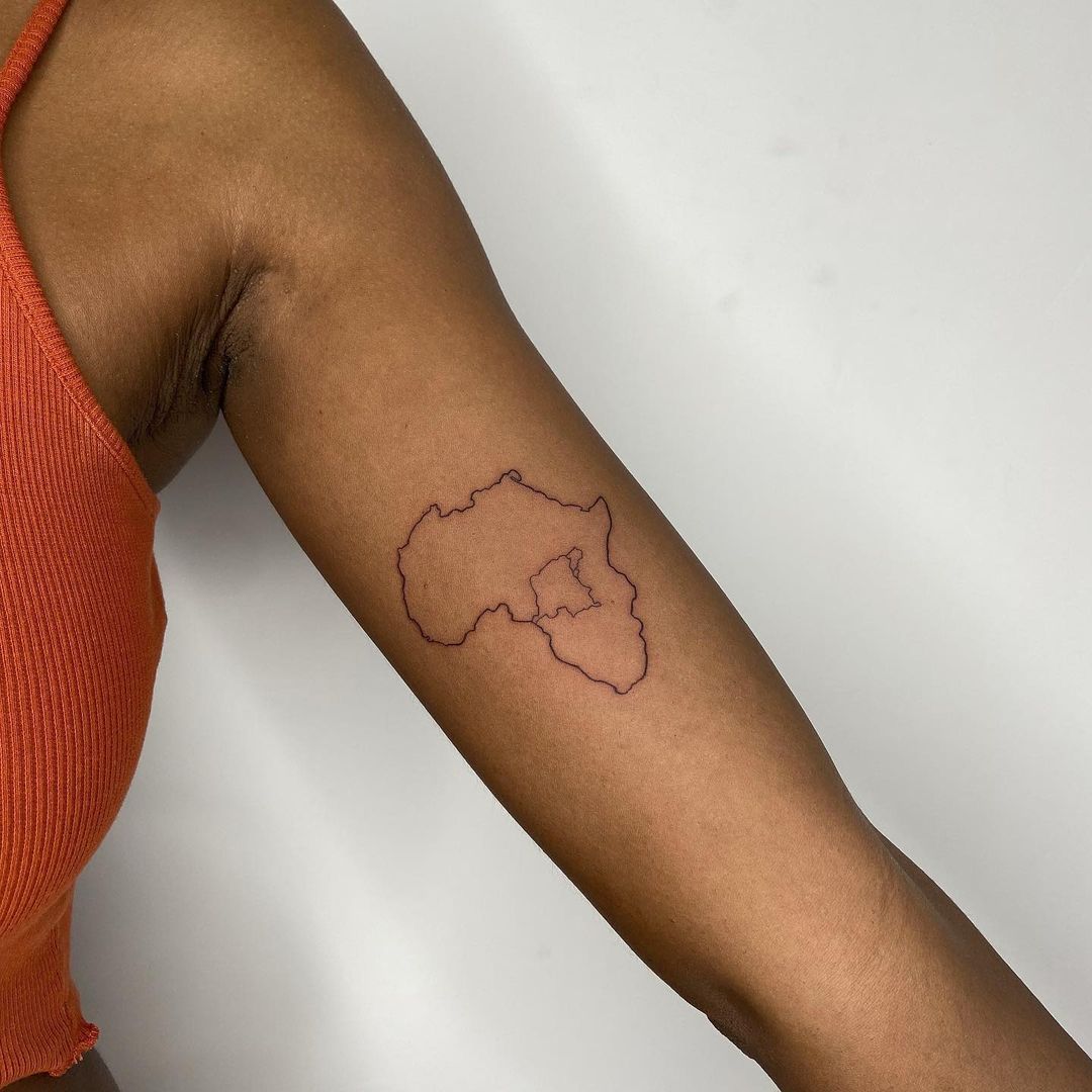 map outline | Africa tattoos, Africa map tattoo, Africa outline