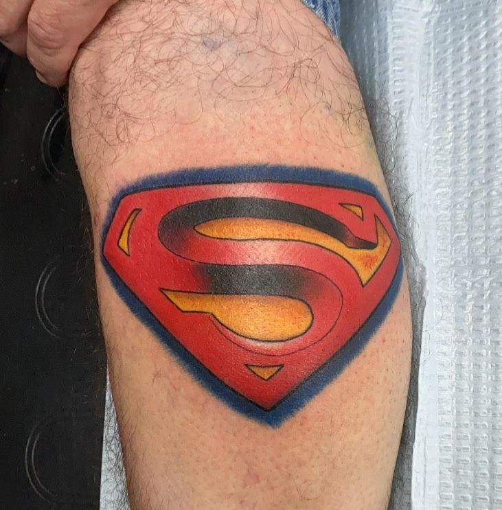 Tattoo uploaded by Tracy Marie • Superman Patch Sewing Thread Realistic  Tattoo • Tattoodo