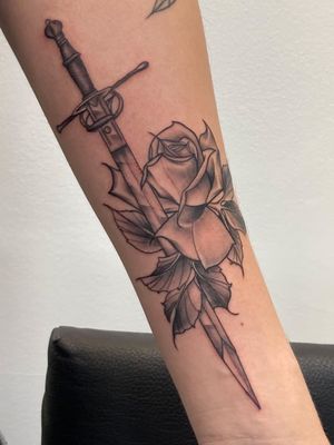 Rose and sword