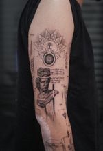 Apollo • • • #art #composition #bodyart #esquisse #blackandgreytattoo #black #ink #inkstinctsubmission #blackwork #tatts #inkedmag#tattooist #artist #sametyamantattoos #tattoodo #design 