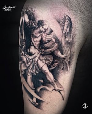 • The archangel Michael • blackwork piece by our resident @cat_vaska116 For similar projects contact us: 👉🏻 @southgatetattoo •••#archangel #archangelmichael #realistictattoos #ink #londontattoostudio #northlondontattoo #customdesigns #SGTattoo #london #tattoos #blackwork #oldschooltattoos #realism #southgatetattoo #londontattooartist #traditionaltattoo #londontattoo #southgate #northlondon #Enfield #darktattoo #sg #customtattoo