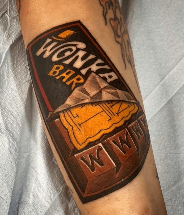 Tattoo tagged with: candy, cartoon, chocolate, facebook, food, medium size,  mms, patriotic, raro, thigh, twitter, united states of america |  inked-app.com