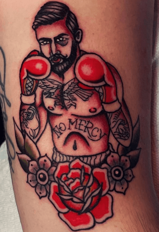 traditional boxing tattoo