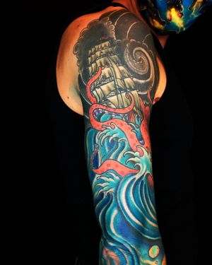 Kraken and ship cover-up