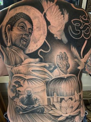 Buhhda backpiece almost complete! needs one more session for touch ups
