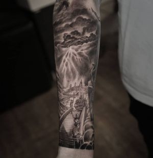 Black Wave Tattoo Studio - Another staircase to heaven tattoo