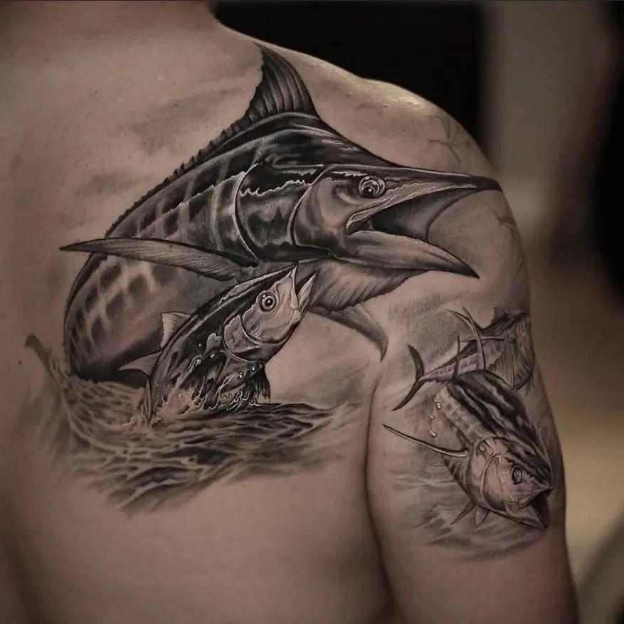 GameFace Tattoo and Body Piercing LLC - Realistic Marlin by Jest  @je_tattoos #Gamefacetattoo #Orlandotattoostudio #Orlando  #Orlandotattooartist #Orlandotattoo #Orlandotattooshop #Orlandoink  #orlandoflorida #centralflorida #407 #hiawassee #metrowest ...