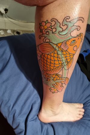 My first inking of a nice big koi