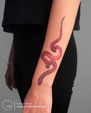 Snake Tattoo done by Neeta Khale at Circle Tattoo