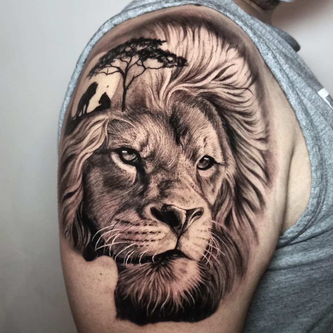 Lion King of the Jungle – TattooIcon
