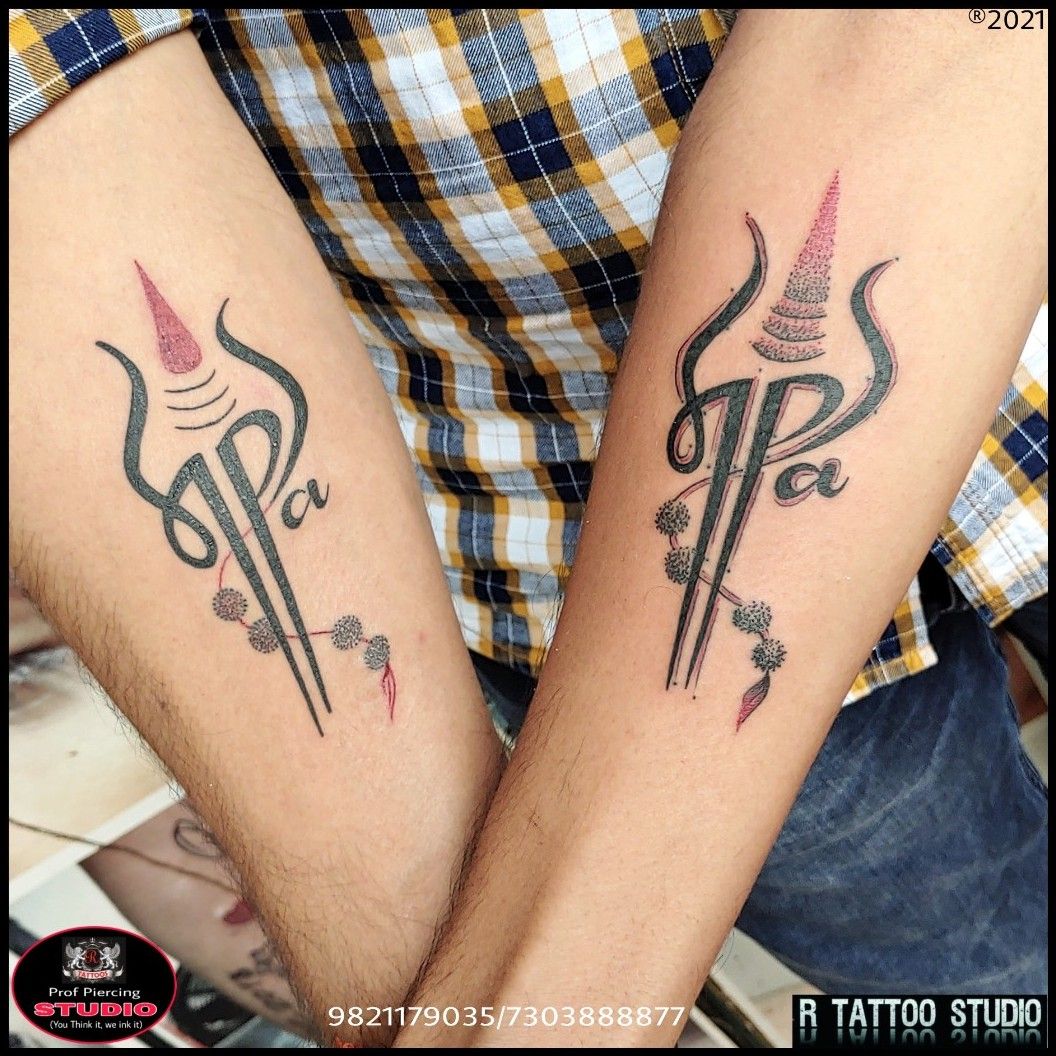 Buy Om With Trishul Maa Paa Combo Tattoo Waterproof Men and women Temporary  Body Tattoo 501676 Online  Get 44 Off