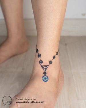Anklet Tattoo done by Bishal Majumder at Circle Tattoo