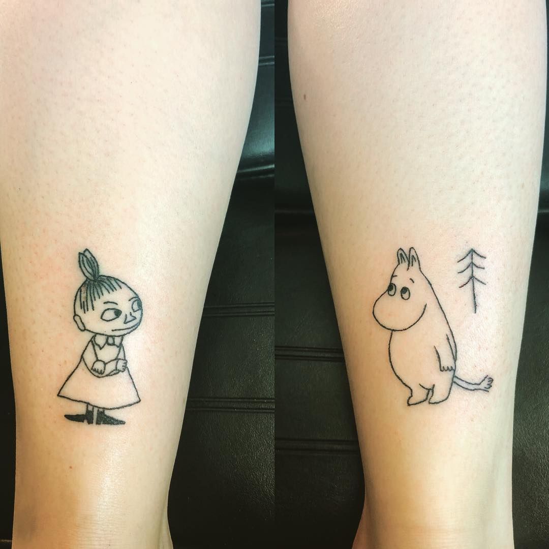 Customized Matching Hippo Tattoos done in smooth line look Thanks  DM to  book tattoo cute tattoocute cutetattoo hippo  Instagram post from  tattoocute