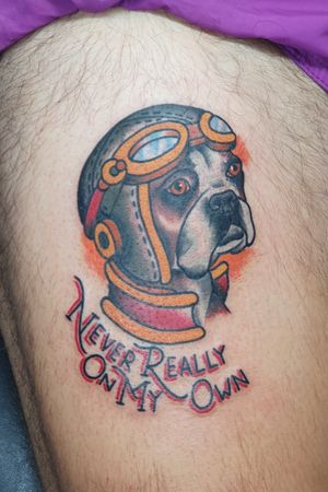 Tribute to my companion, my baby, my friend. I shall forever miss you. Done by @RatonTattoo on Instagram #Traditional #TraditionalTattoo #Dog #Doge #Tribute 