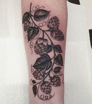 Get a stunning and intricate blackwork floral tattoo by the talented artist Dani Mawby. Perfect for those who appreciate detailed illustrative designs.