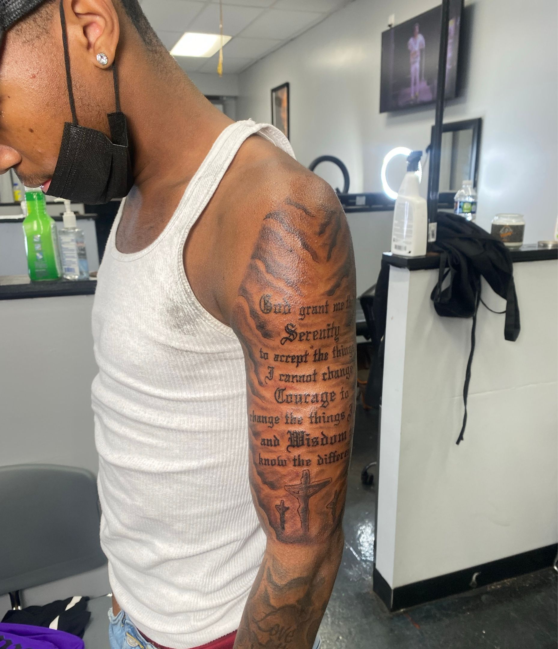 Atlanta Tattoo Artist on Instagram  No weapon formed against me shall  prosper   the prayer hands is not my work tattoo tattoos blessed  dope lit bookme dopeink