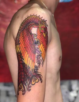 traditional japanese phoenix tattoo by weijimeiji