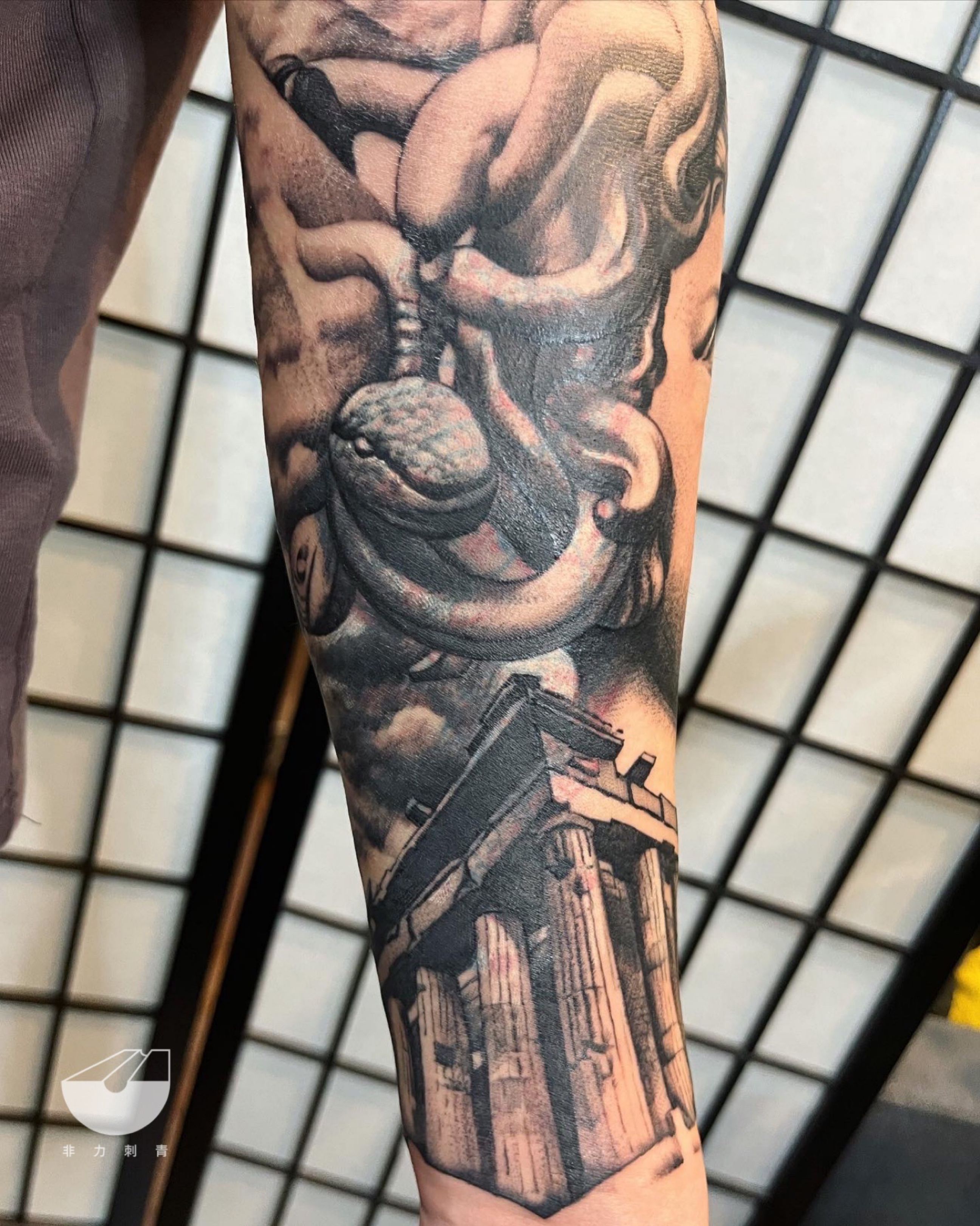 Tattoo uploaded by SUN ink and art parlor • Forearm half sleeve coverup. 👺  WeChat ID:suntattoo01(only for work)    #tattooed  #tattooart #chinesetattoo #tattooartists