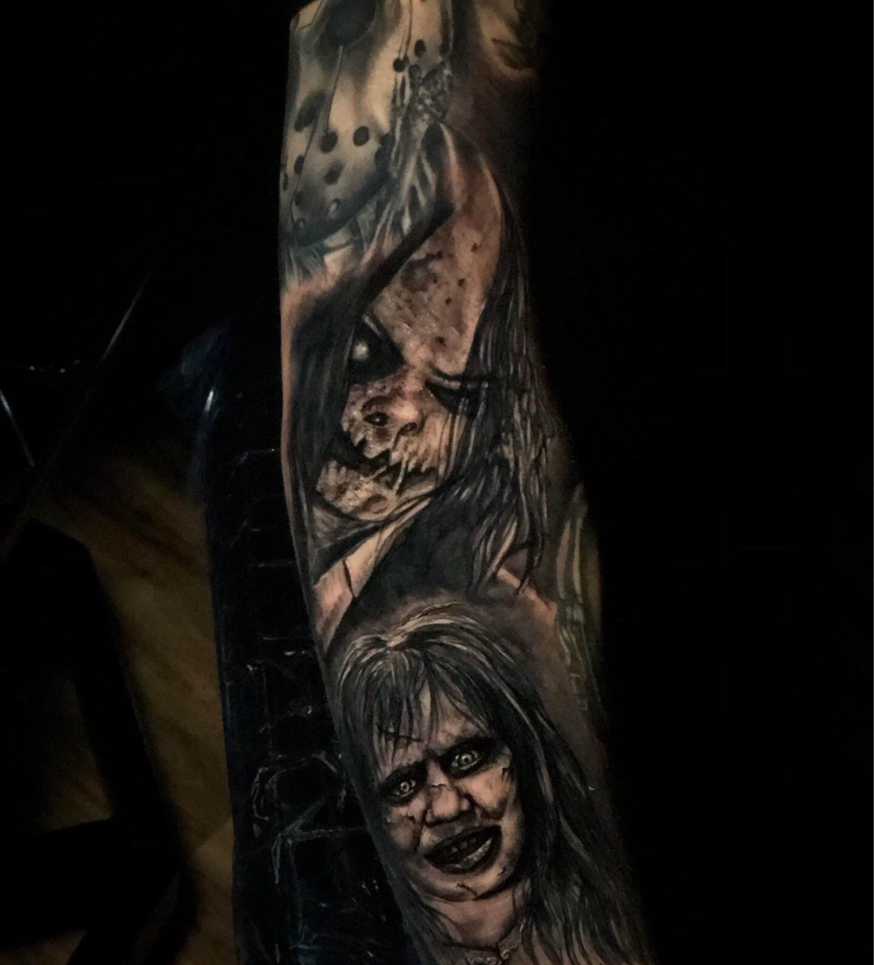 Finished up lower leg horror sleeve with Pennywise Artist Steven House at  Zombie Tattoo in Norco Ca  rtattoos
