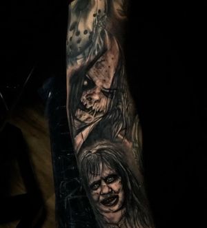 Horror sleeve done on an awesome client. For booking text me at (214) 934-1929 ⚔️😈⚔️