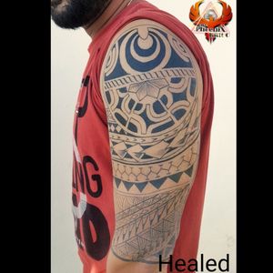 #healed #polynesiantattoo #maoritattoo #biceps #bestresults #tribal #tattoo #healedtattoo #results #custommade #tattoodesign #tattoomeaning #tattooapprentice #tattooer #tattoomodels #besttattooartistchandigarh #toptattoo #artist #chandigarh #inkedup #ink #inkdrawing #inspiration #phoenixtattoo #rocktattoo #romanreigns #bestmaori #foreignclient #fullsleeve #inprogress