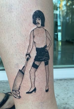 Custom piece (Freddie Mercury) by Justin at Higher Ground Tattoo in Las Vegas, NV