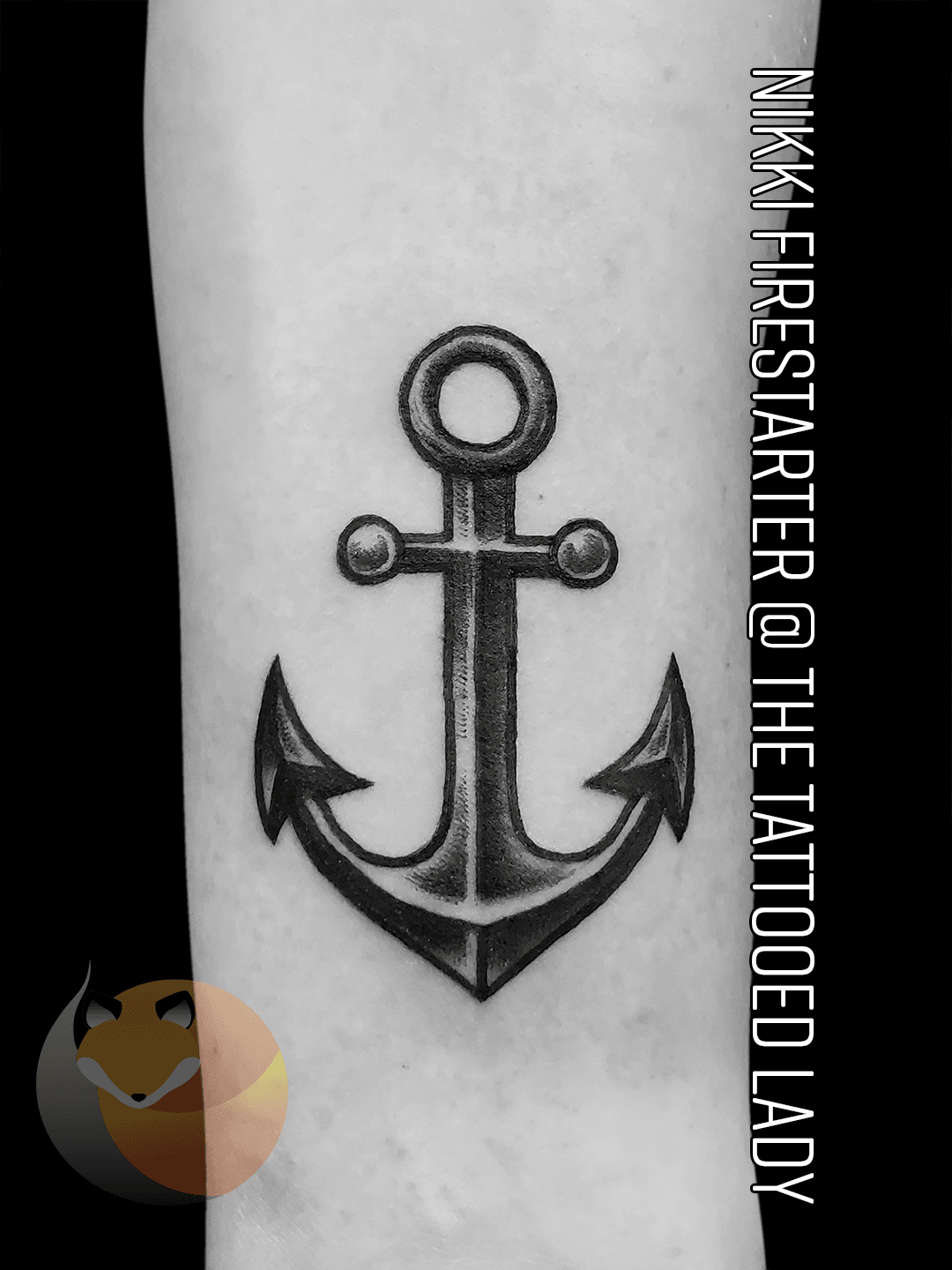 Vintage Anchor With Flower – Tattooed Now !