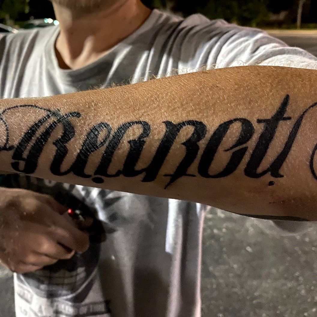 Earth Air Fire Water ambigram tattoo by Oz from Black Widow in North  Highlands, CA : r/tattoos