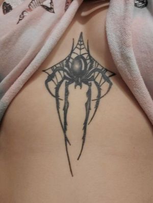 Underboob spider tattoo. My favorite artist Brian Long in Hillsboro, OR did this one 