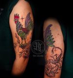 Siblings tattoos - #Rooster&Scorpion 