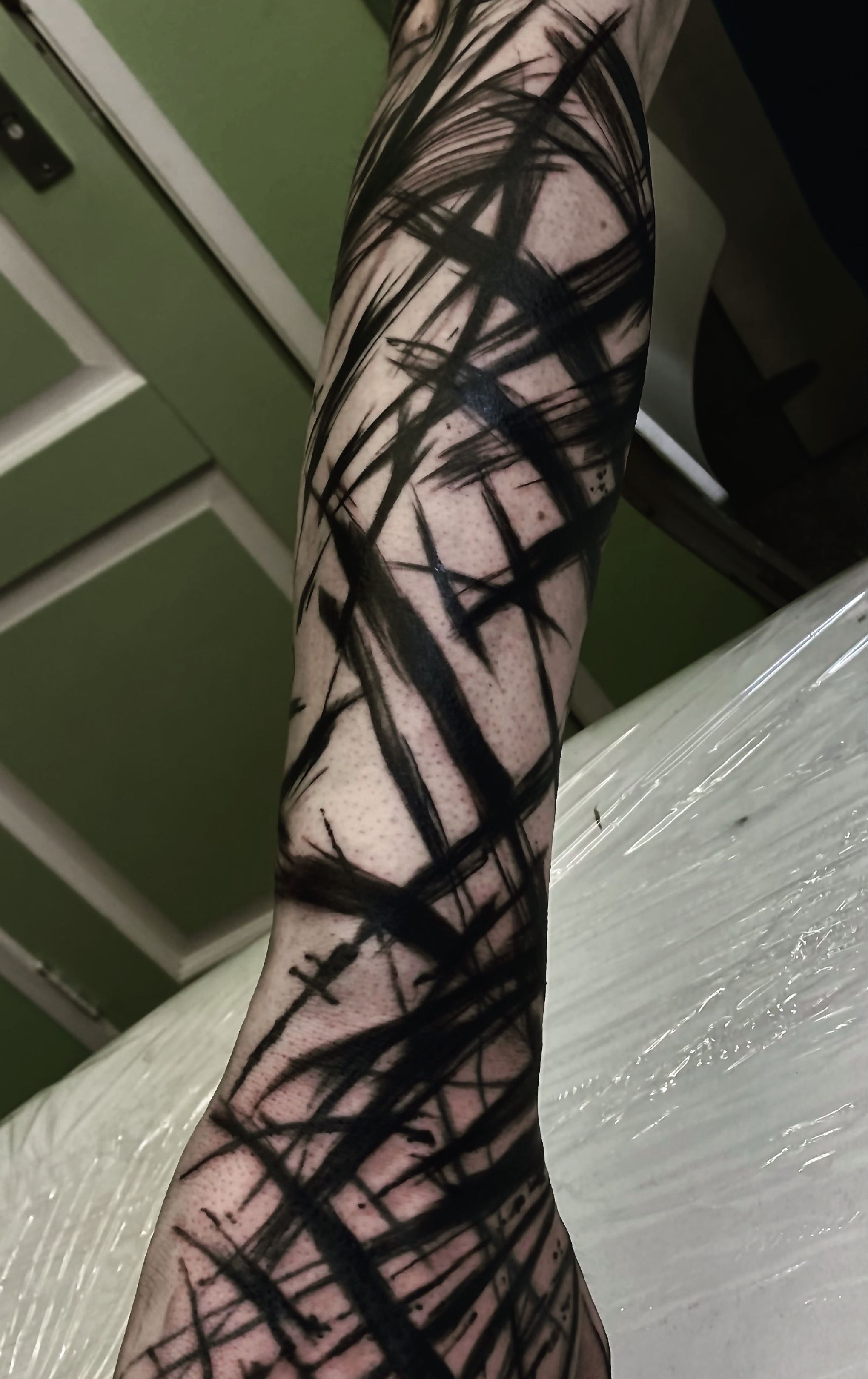 Abstract marble blackout cover up Done by me At INKED NYC  rtattoo