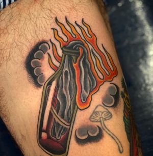 Molotov on the thigh 