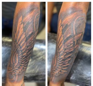 Cover up tattoo for appointments please contact me here #267-647-4161 or 📧 drostyles@icloud.com #tattoocoverup #tattoowings #halfsleevetattoo #instartist #colortattoosleeve