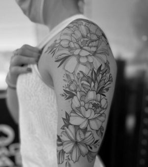 Flowers on arm