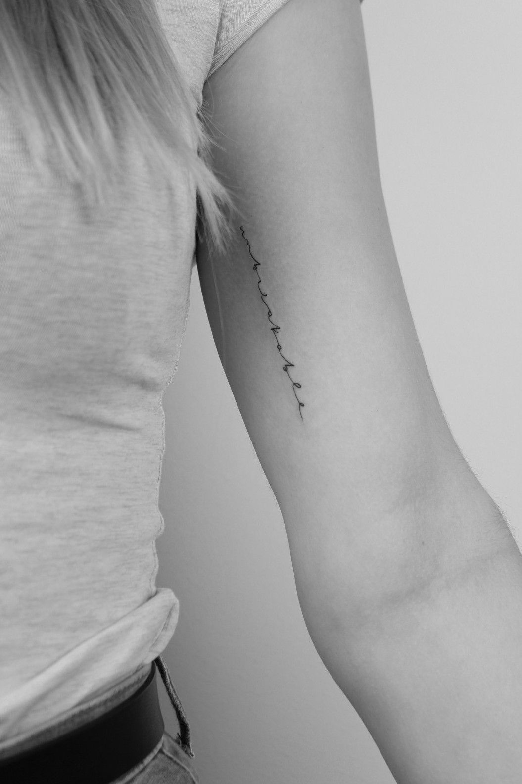 cursive l tattoo